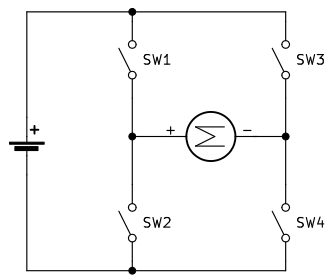 Puente en H con interruptores