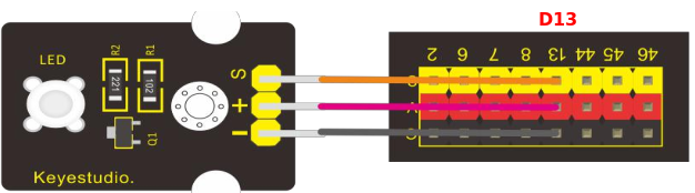 Esquema de conexión del LED blanco