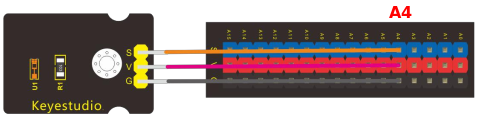 Esquema de conexión del sensor de luz ambiente