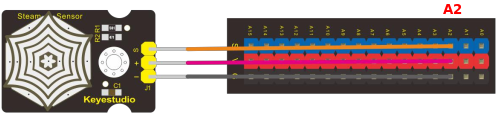 Esquema de conexión del sensor de vapor