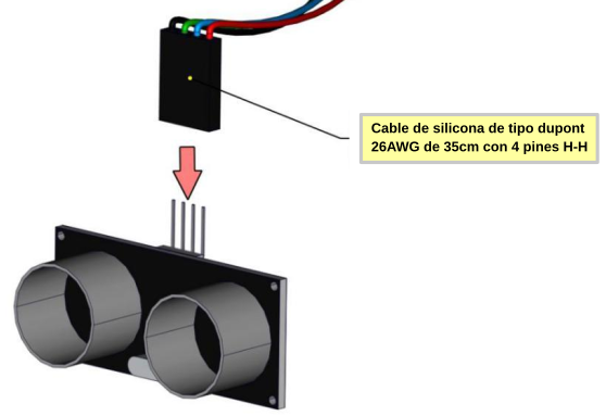 Cableado del sensor de ultrasonidos