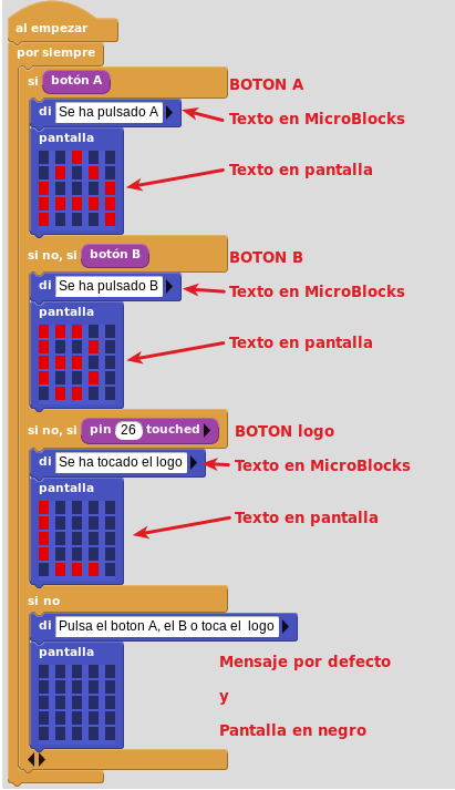 Programa de la actividad A03 en MicroBlocks