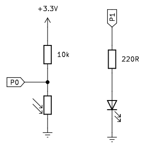 Circuito del interruptor crepuscular