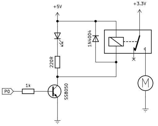 Esquema de montaje para control de motor DC