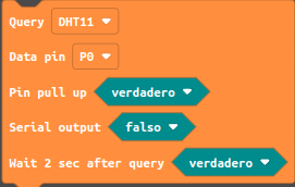 Bloque de configuración del sensor