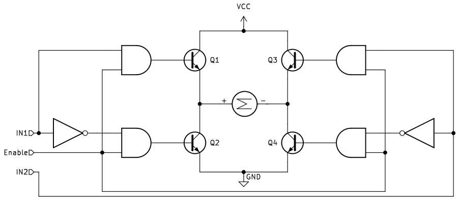 Puente en H con transistores