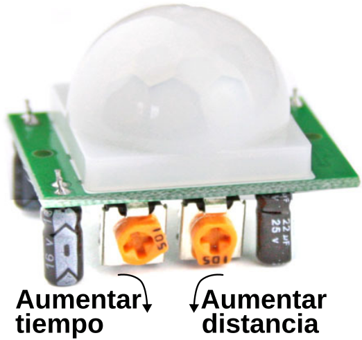 Ajustes del sensor PIR HC-SR501