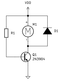 Control de motor DC con transistor