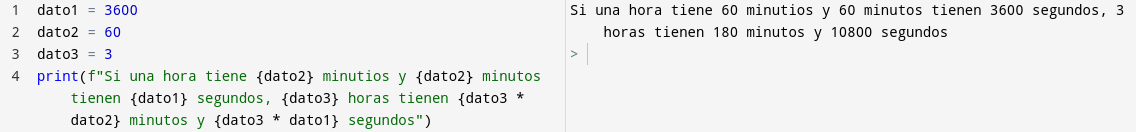 Cadena con f-Strings y operaciones con argumentos