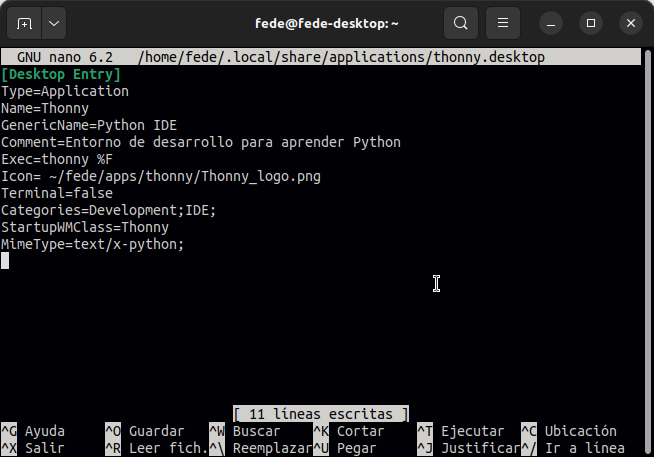 Contenido de thonny.desktop