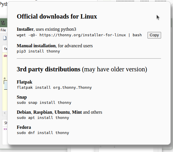 Opciones de instalación para Linux