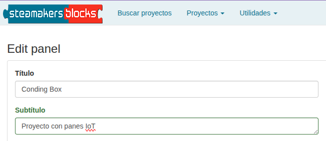 Nuevo panel