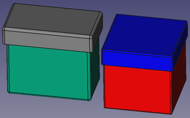Dos ejemplos de cajas