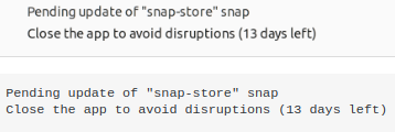 Problema de actualización de Snap Store