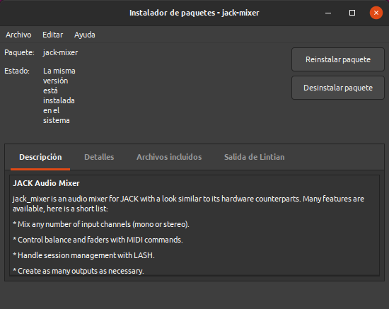 Paquete jack-mixer_10-1+b1_amd64 instalado