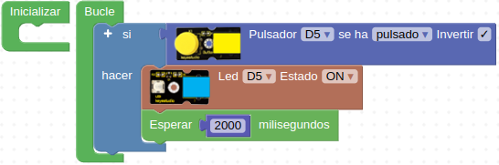 Programa pulsador mas LED