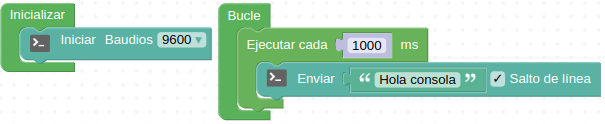 Mensaje en consola