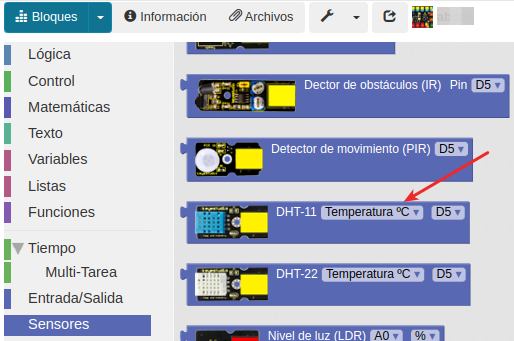 Bloque DHT11