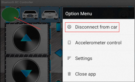 Disconnect from car