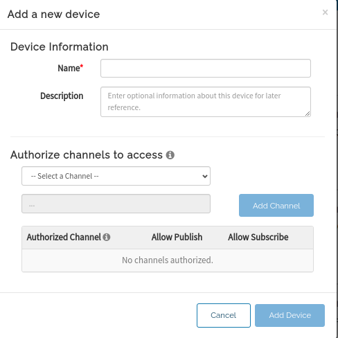 Añadir nuevo dispositivo MQTT