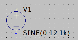 Fuente de tensión configurada