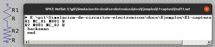 Cambios en la netlist por cambios en el circuito