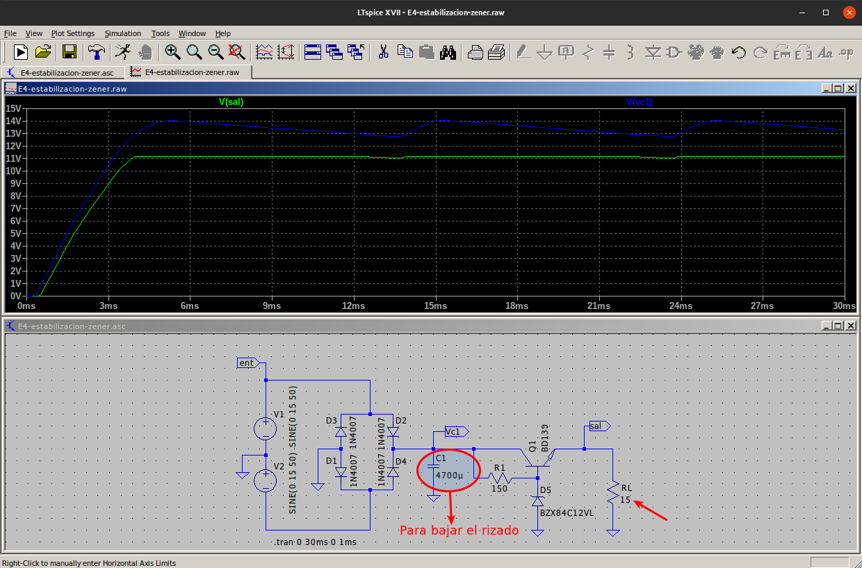 Regulación con transistor