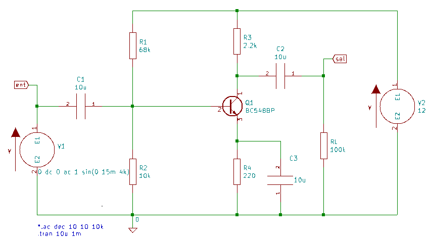 Amplificador en EC con BC548