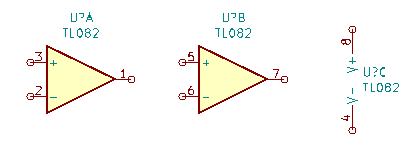 TL082 en KiCAD