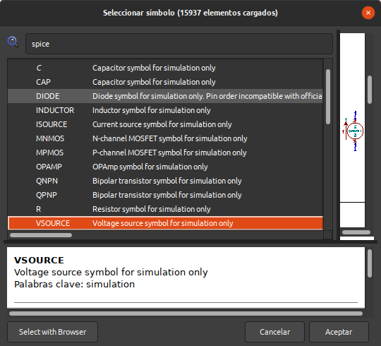 Componente: Fuente de tensión para simulación