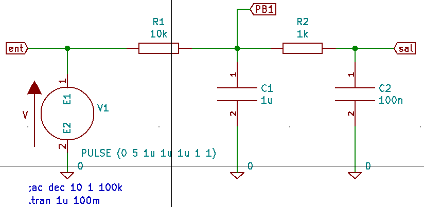 Circuito para simulación transitoria