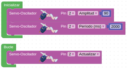 Oscilación con servo