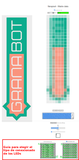 Ejemplo de uso de la herramienta Neopixel - Matrix data